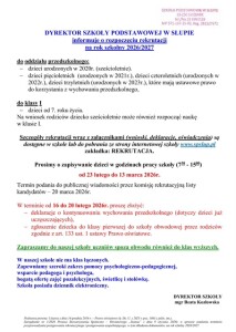 ogłoszenie na 2026 2027 SP SŁup
